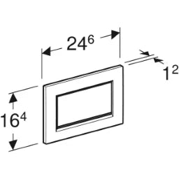 GEBERIT GE Actuator plate Sigma10 flush/stop screwable, white/gloss/white, square – 115.893.KJ.1