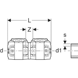 GEBERIT GE FlowFit Uebergang auf Fremdsystem auf 20 x 2,8 - 2,9mm – 620.712.00.1