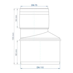 POLOPLAST PO Transition Pipe POLO-KAL XS DN 110/75 – 102285