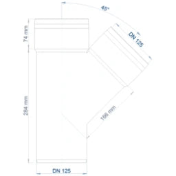 POLOPLAST PP Branch POLO-KAL XS DN 125/125/45 Degrees – 102239