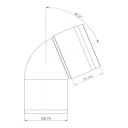 POLOPLAST PO Bend POLO-KAL XS DN 75/67 Degrees – 102133