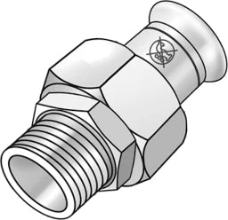 KE KELIT NPI451 Stainless steel union with male thread 42x6/4" not approved for potable water – 53841G07