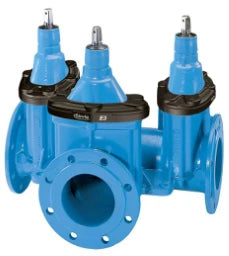 HAWLE Combi III T-piece Fig.4450 E3 PN10/16 DN 80 mm with 3 shut-offs without drain – 5019675