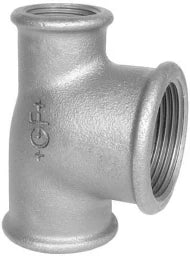 FISCHER GEORG FITTINGS T-Stück Fig. 130 2x6/4x2" schwarz – 770130191