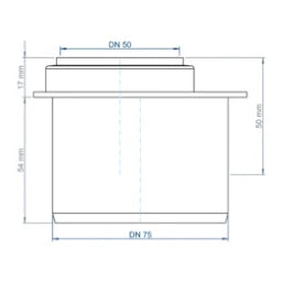 POLOPLAST PO Übergangsrohr kurz POLO-KAL DN 75/50 – 02875