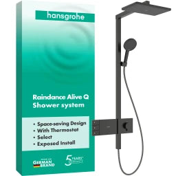 HANSGROHE HG Showerpipe Raindance Alive Q 210/340 2jet with thermostat BBC – 24590340