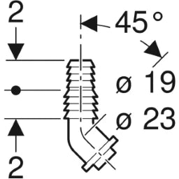 GEBERIT GE Winkel-Schlauchtuelle weiss 242691 – 242.691.11.1