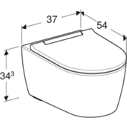 GEBERIT SANITARY Geberit One Deep Rimless WC with WC Seat white alpine, TurboFlush – 500.201.01.1
