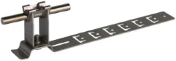 DEHN Roof Conductor Holder UNIgrip STAINLESS H 32mm Rd 8mm with embossed strut L 205mm – 206309