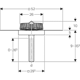 GEBERIT GE Pluvia DWE 12L for bitumen d56 359109 – 359.109.00.1