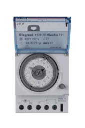 LEGRAND MicroRex T31F, analoge Tageszeitschaltuh r ohne Gangreserve, 230V 50Hz,1Kanal,3TE – 412812