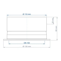 POLOPLAST PO Shuttering Aid for Ceiling Socket POLO-KWL DN 100, Distribution System DN 75 – 01714