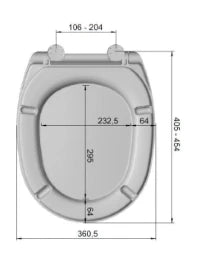 MKW MKW Studio FL Toilet Seat with Lid with Metal Hinge, White - BA00-0A01