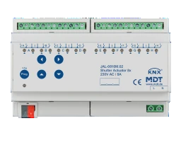 MDT KNX Blind Actuator 8-fold with automatic Travel Time Measurement REG – JAL-0810M.02
