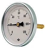 JAKO Bimetallthermometer 1/2"hinten 80mm Schaftl.150mm 0-60° – 2321014400