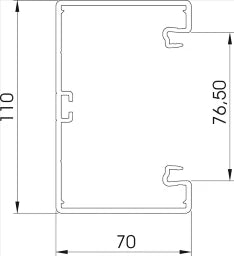 OBO Device Installation Trunking with Perforated Base 70x110x2000 Polyvinyl Chloride Pure White RAL 9010 – 6274300