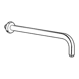 KLUDI Kludi Brausearm für Tellerkopfbrause Ausladung 400mm, chrom – 6651405-00