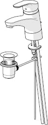 HANSA Hansa Mix WT-Mischer mit Ablaufgarnitur verchromt – 0119 2183