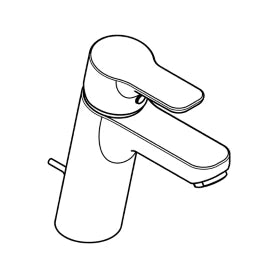 KLUDI Kludi Pure&Easy Basin Mixer 100 DN15 with Metal Waste — 372900565