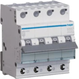 HAGER MCB 3P+N 6kA B-10A QC 4M – MBS610