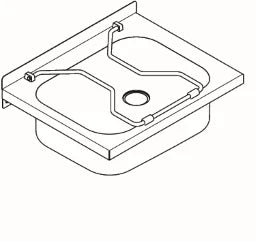KWC AUSTRIA KWC Sirius Ausgussbecken 500x210x400 mit Klapprost, mit Standrohrventil 6/4" – 207.0000.057