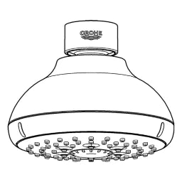 GROHE Grohe Tempesta 100 Shower Head 27606 4 Spray Patterns 9.5 l/min chrome – 27 606 001