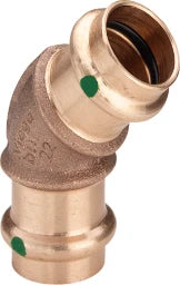 VIEGA Viega Bogen 45 Grad mit SC Sanpress 2226 in 15mm Rotguss – 113 186