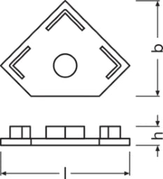 LEDVANCE Medium Profiles for LED Strips -PM06/EC/ H – 4058075276581