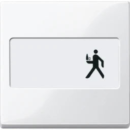 MERTEN Rocker with label field, polar white glossy, System M – 432319