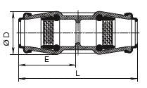 HAWLE Connector Iso K 6300 1" regardless OD 32 mm – 5005559