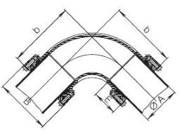 HAWLE System2000-Muffenkruemmer Fig.8535 PN10/16 f.PE/PVC AD 90 mm 90Gr – 5013220