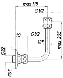 SCHMIEDL GS Warmwasser-Anschlussbogen 1/2" – GS0111