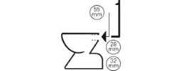 SCHMIDT STEDO MÜLET-TRUMPF-VERBINDER, SCHWARZ, D = 55, 28-32 ROHR – 170048