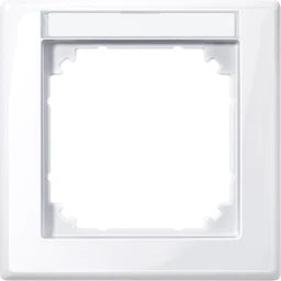MERTEN M-SMART Frame, 1-gang with labeling field, active white gloss – 470125