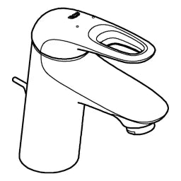 GROHE Eurostyle single-lever basin mixer with pop-up waste, chrome – 33 558 003