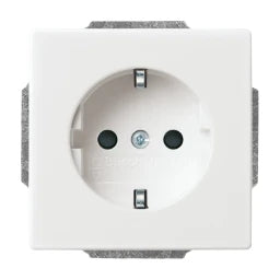 BUSCH-JAEGER Socket outlet with child protection various design ranges studio white - 2CKA002013A5245