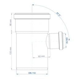 POLOPLAST PO Abzweig POLO-KAL NG DN 110/50/87Grad – 02226