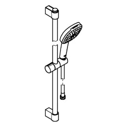 GROHE Tempesta Cube 110 Shower Rail Set 27578_3 600mm 2 Sprays chrome – 27 578 003