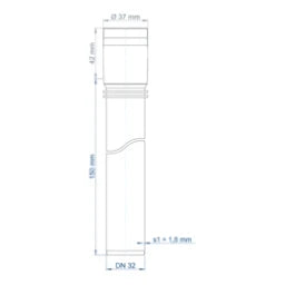POLOPLAST PO Steckmuffenrohr POLO-KAL XS DN 32/150 – 102000