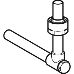 GEBERIT GE Mepla Metallrohr-Passwinkel f. EK d15mm x G3/4, vernickelt, absperrbar – 611.603.22.3