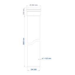 POLOPLAST PO Steckmuffenrohr POLO-KAL NG DN 250/3000 – 02959