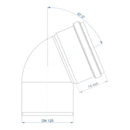 POLOPLAST PO Bend POLO-KAL NG DN 125/67 Degrees – 02153