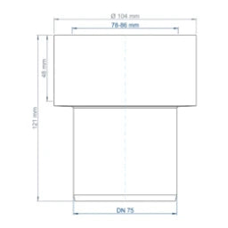 POLOPLAST PO Transition from socket to spigot end of other material. POLO-KAL DN 75/78-86mm – 02851