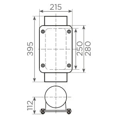 PRICE PAM GLOBAL S Cleaning pipe with rectangular opening DN 150 – 10130
