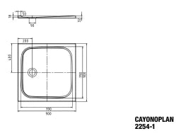KALDEWEI Kaldewei Cayonoplan Duschw. 900x900x185 alpinweiß – 361400010001