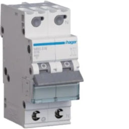 HAGER MCB 1P+N 6kA B-16A QC 2M – MBS516