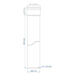 POLOPLAST PO Socket Pipe POLO-KAL XS DN 110/500 – 102042