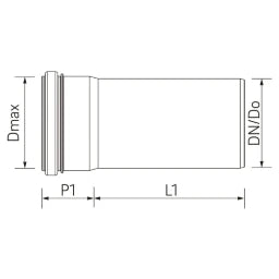 REHAU RAUSILENTO Pipe DN 90 / 500 mm – 15535201001
