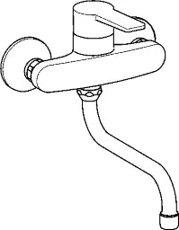 HANSA Hansa Twist Wall-mounted sink mixer chrome – 0969 2193