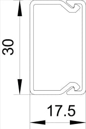 OBO Wall and ceiling trunking with base perforation 1.5x30x2000 Polyvinyl chloride pure white RAL – 6191010